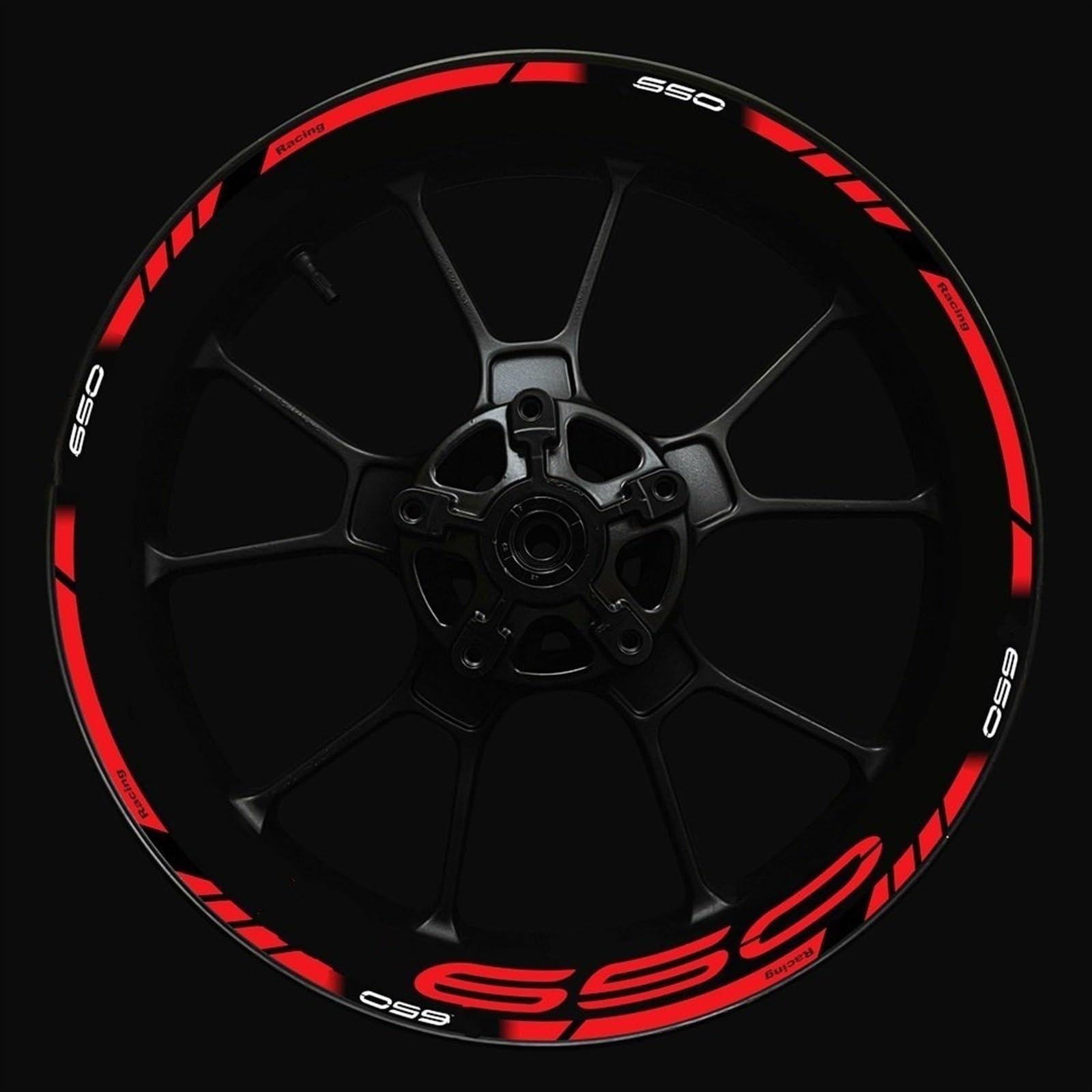 Stickers Motorcycle Wheel Stickers Night Reflective Decorative Rim for Kawasaki Z650 Z-650 Z 650(Style 3)