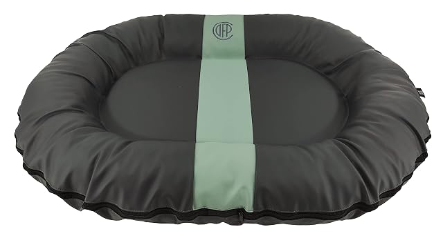 Cama hinchable ovalada CAZO Oslo para perros y gatos, 100 x 75 x 15 cm, talla M, color gris, L2021/C