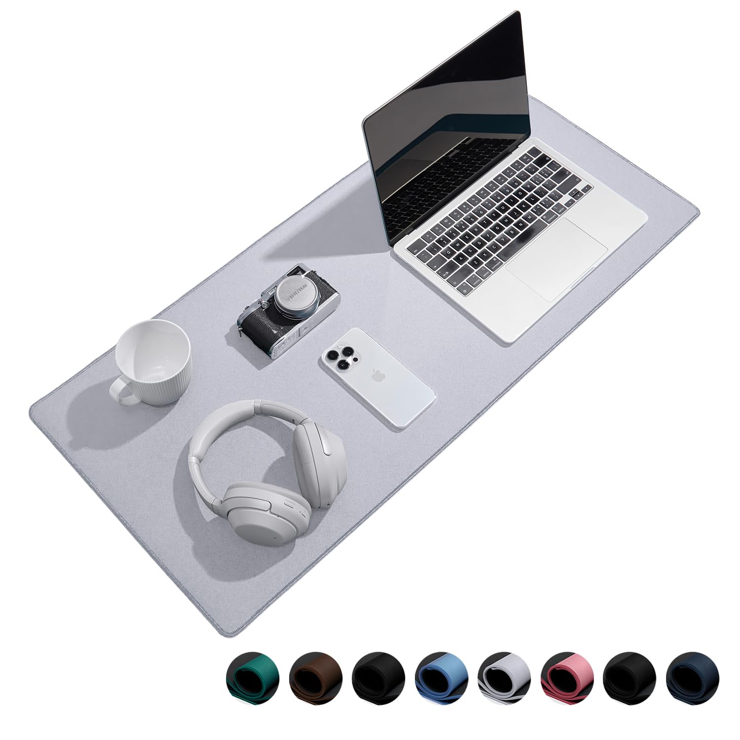 Hystar® Extended Gaming Mouse Pad | XXXL 45 x 20 | 5mm Thick, Waterproof Surface, Smooth Polyester Fabric, and Natural Rubber Base | Dreamy Topo (Dark