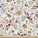 ABAKUHAUS Mexicano Tela por Metro, Naturaleza Colorido Étnico, Decorativa para Tapicería y Textiles del Hogar, 1M (148x100cm), Multicolor
