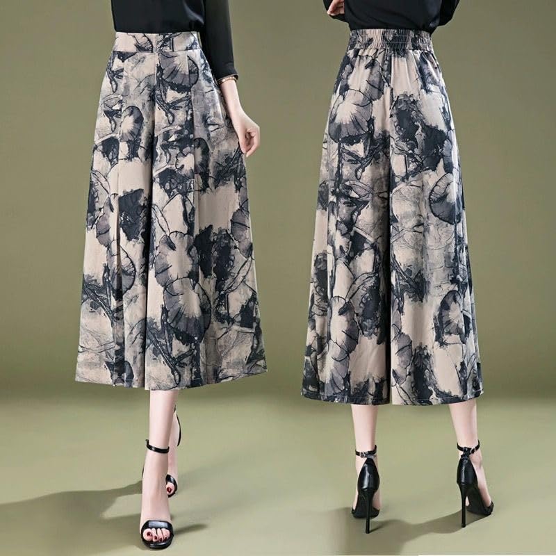 Tyracharm Culottes,Women's Elegant Chiffon Wide Leg Culottes,Tyracharm Culottes - Wide Leg Culottes for Women3