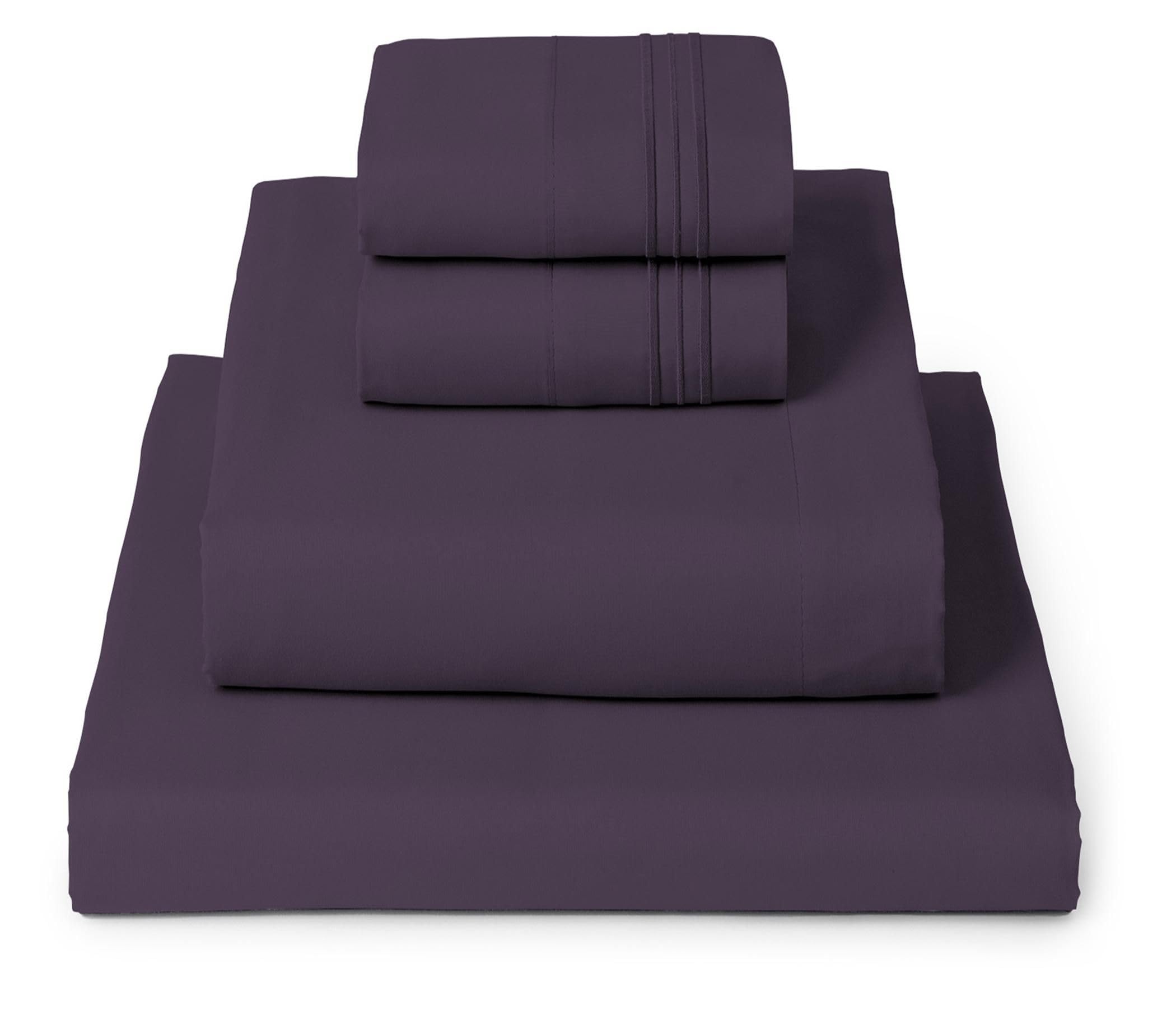 Mellanni Full Sheets Set Iconic Collection Purple
