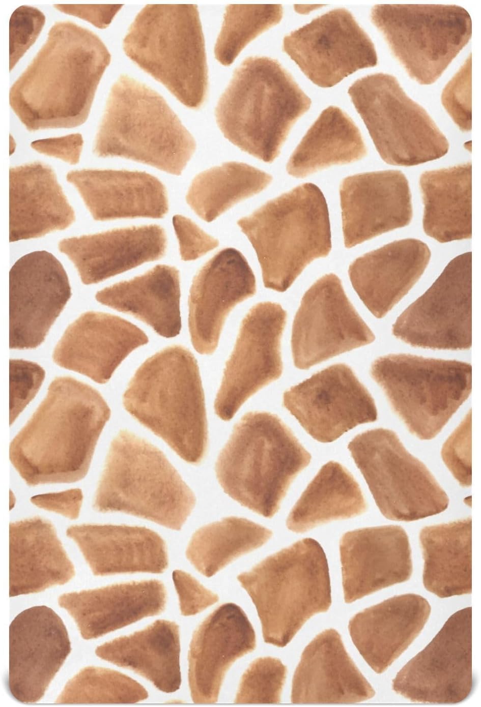 Giraffe Print Crib Sheets for Boys Girl Giraffe Spots Zoo Safari Brown Animal Fitted Mattress Cover Wildlife Fur Texture Toddler Baby Bed Sheets Standard Unisex Crib Sheet 28x52 Inch
