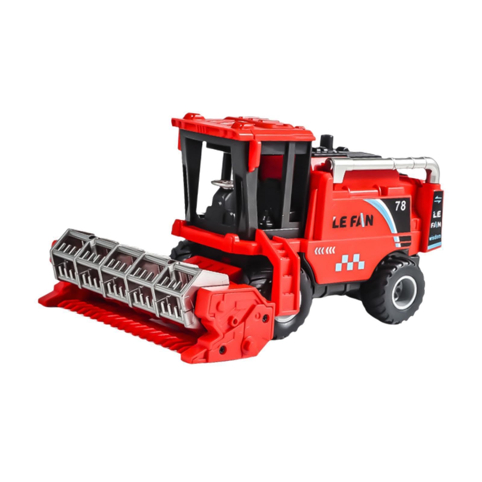 QUILSTM Combine Harvester Toy Kids Children Tractor Toy Makes Learning About Agriculture Fun With Dynamic Simulation Features Enhancing Playtime Combine, Red, 20x13.5x10.5cm