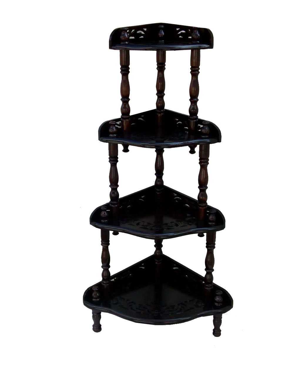 Kraftee Wooden Mini Corner Rack Side Table/End Table Furniture Shelves ...