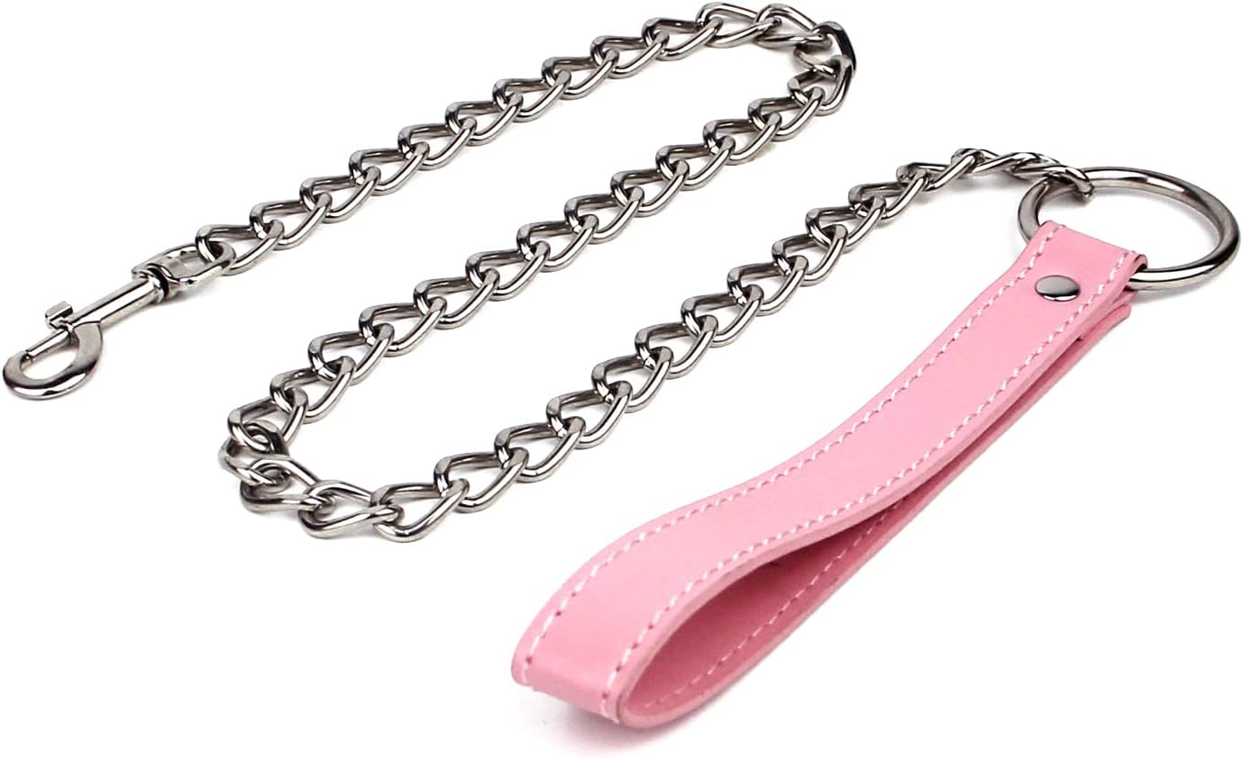Leather choker Collar with Lock Adjustable Size for women