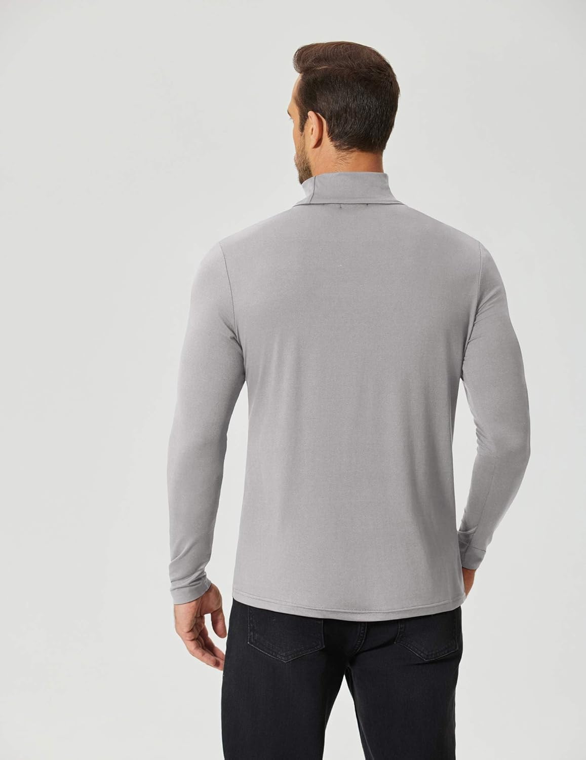 COOFANDY Men's Slim Fit Mock Turtleneck T Shirt Casual Basic Knitted Long Sleeve Pullover Sweater - Image 6