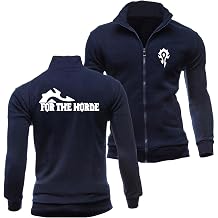 Men's Full Zip Sweatshirt for T.h .e H .or. D.e Comfy Plain Outwear Athletic Jacket Long Sleeve Printing Gym Wear Spring Autumn No Hood Coat with Pocket-Dark blue||M