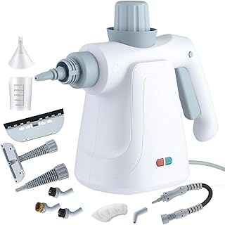 Pressurized Steam Cleaner, Handheld Multi-Surface Steamer with 11 Accessories & Steam Lock, 350ml Tank for Home, Car, Kitchen, Bathroom, Windows – Chemical-Free Deep Cleaning