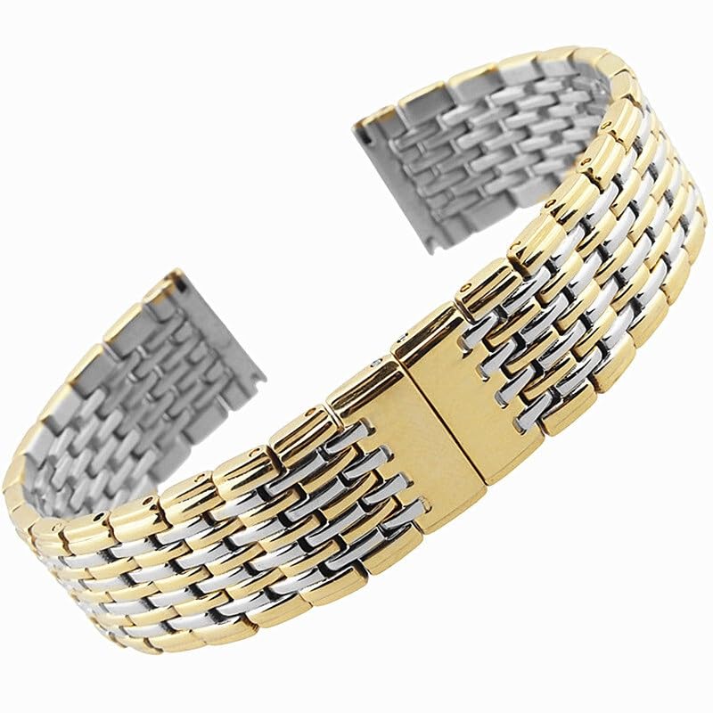 Band en acier inoxydable STRACHES de 13mm à 22mm avec boucle déployante