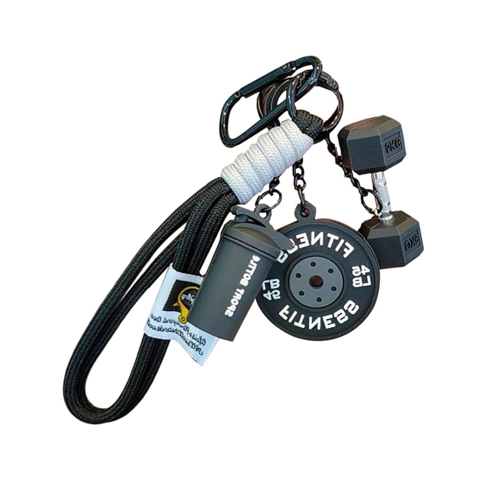 CEEGEWW Gym Keyrings for Men, Fitness Keyring with Dumbbell,Weight,Motivational Gifts Accessories for Gym Bag,Workout Buddy Souvenir for Sports Enthusiasts, Friends, Family