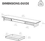 Support de moniteur en acrylique FENGE à 2 niveaux avec tiroirs en bois massif, support d'ordinateur de 42,5 pouces pour deux moniteurs de 27 pouces, organisateur de bureau pour PC, ordinateur portable, imprimante, TV noir