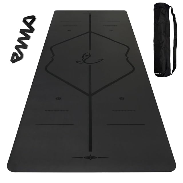 PULANTIYU Essentials Yoga Mat Fitness Exercise Mat with Easy-Cinch Yoga Mat Carrier Strap and Yoga Bag Non Slip