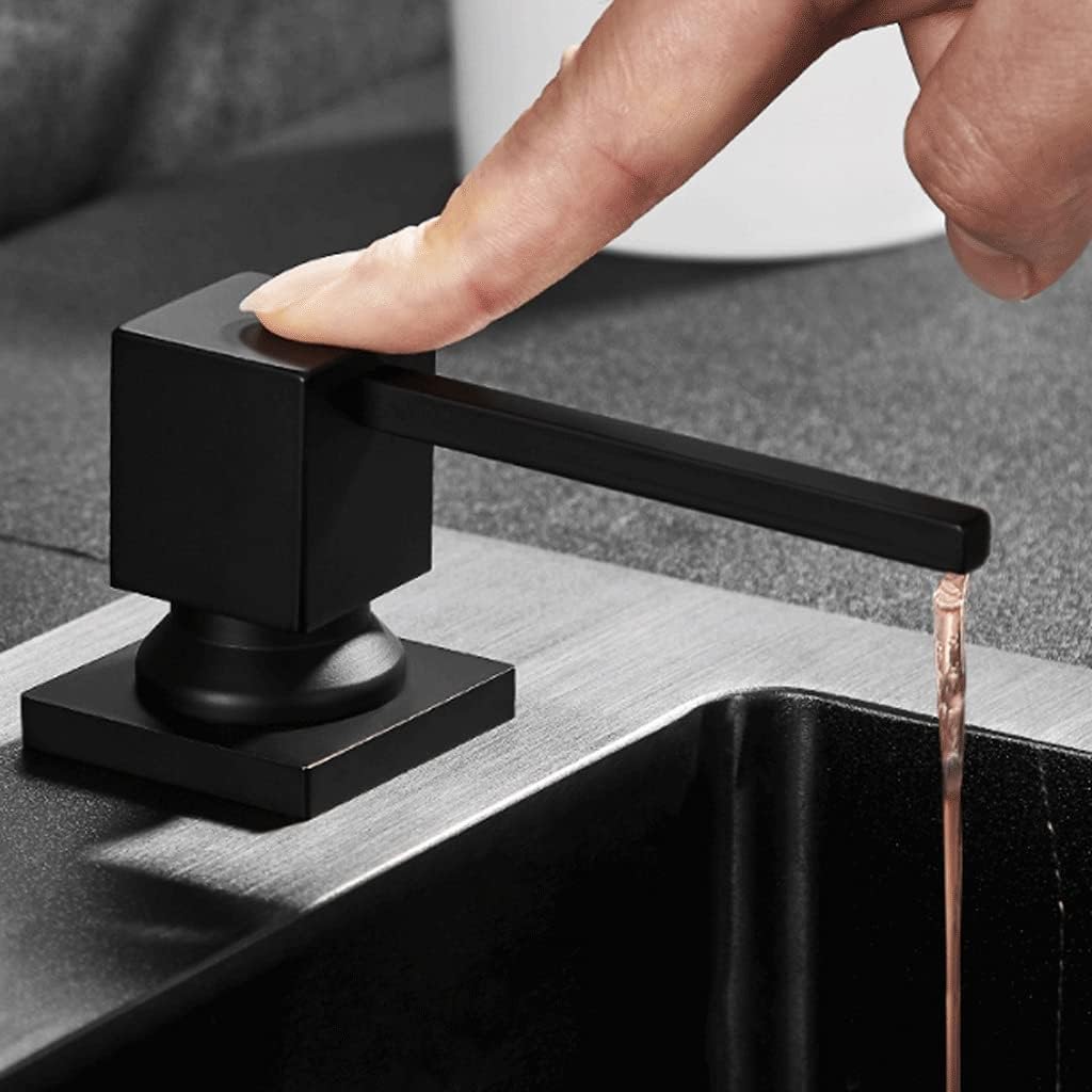 Soap Dispenser for Kitchen Sink, Built in Design Refill from Top with Bottle Refillable Container Large Bottle Soap dispensers