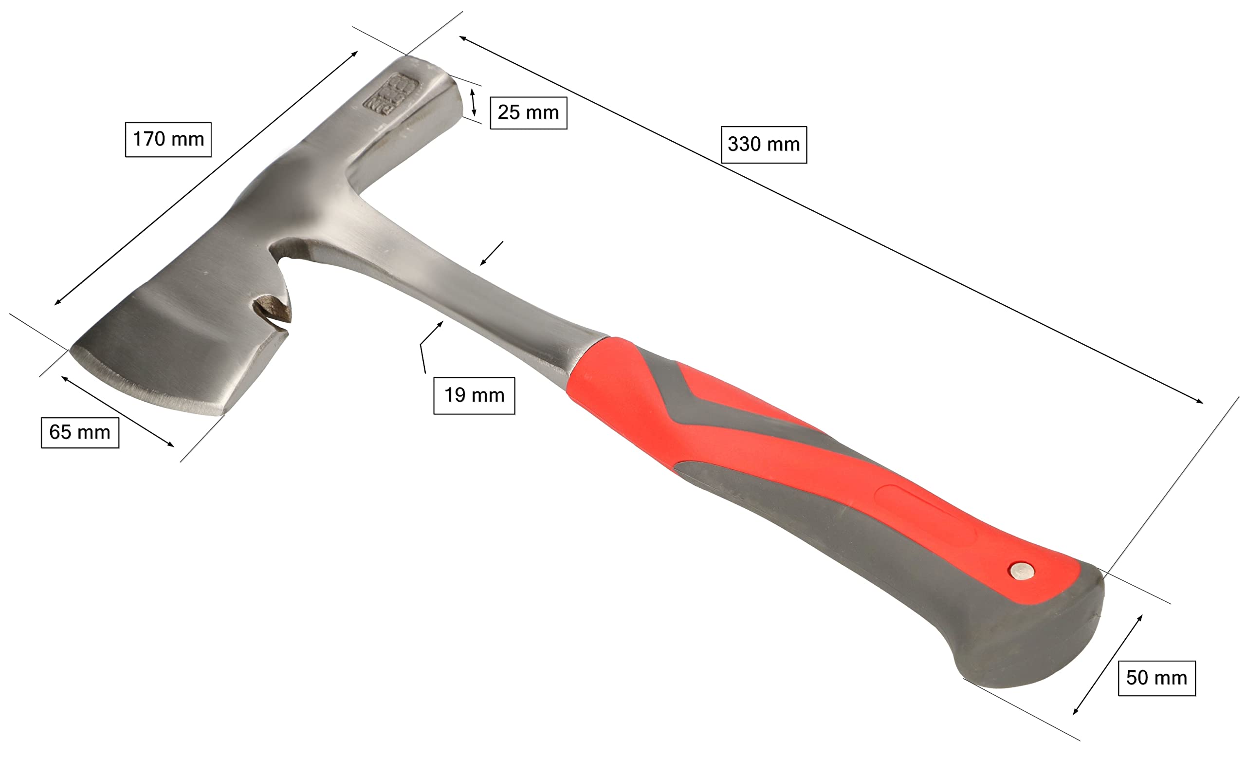 KOTARBAU® Gipserbeil mit Nagelzieher 1000g Geschmiedet Stahl Robuster Ergonomischer Vibrationsdämpfung Gummigriff