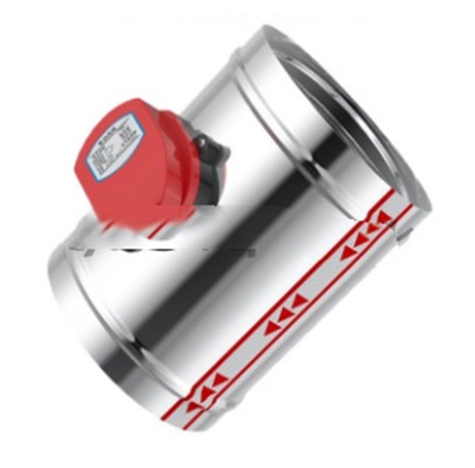 accionamiento de válvula de viento, Actuador de compuerta eléctrica de acero inoxidable, regulador de ventilación de 51-200mm AC220V DC24V DC12V(125mm,AC220V)