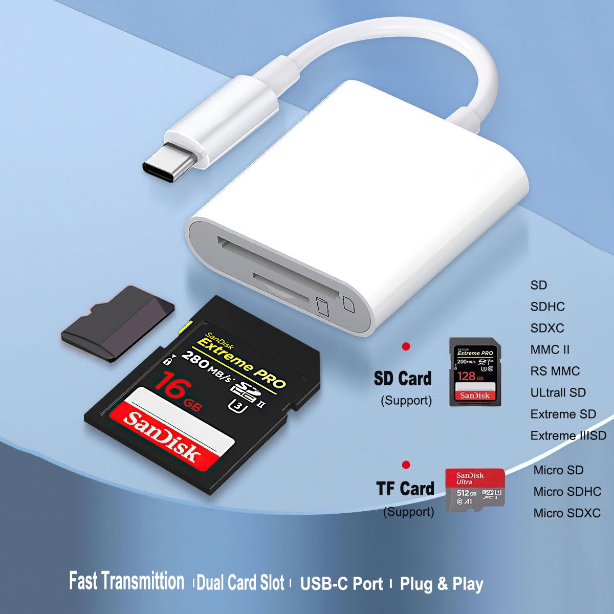 Data Transfer SD Reader For Mac USB-C SD Card Reader – Memory Card ...