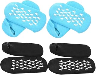 DEARMAMY 2 Pares Calcetines de spa de pie tobillo calcetines hidratantes para el talón medias pedicure calcetín para el cuidado de los pies calcetín hidratante mujer