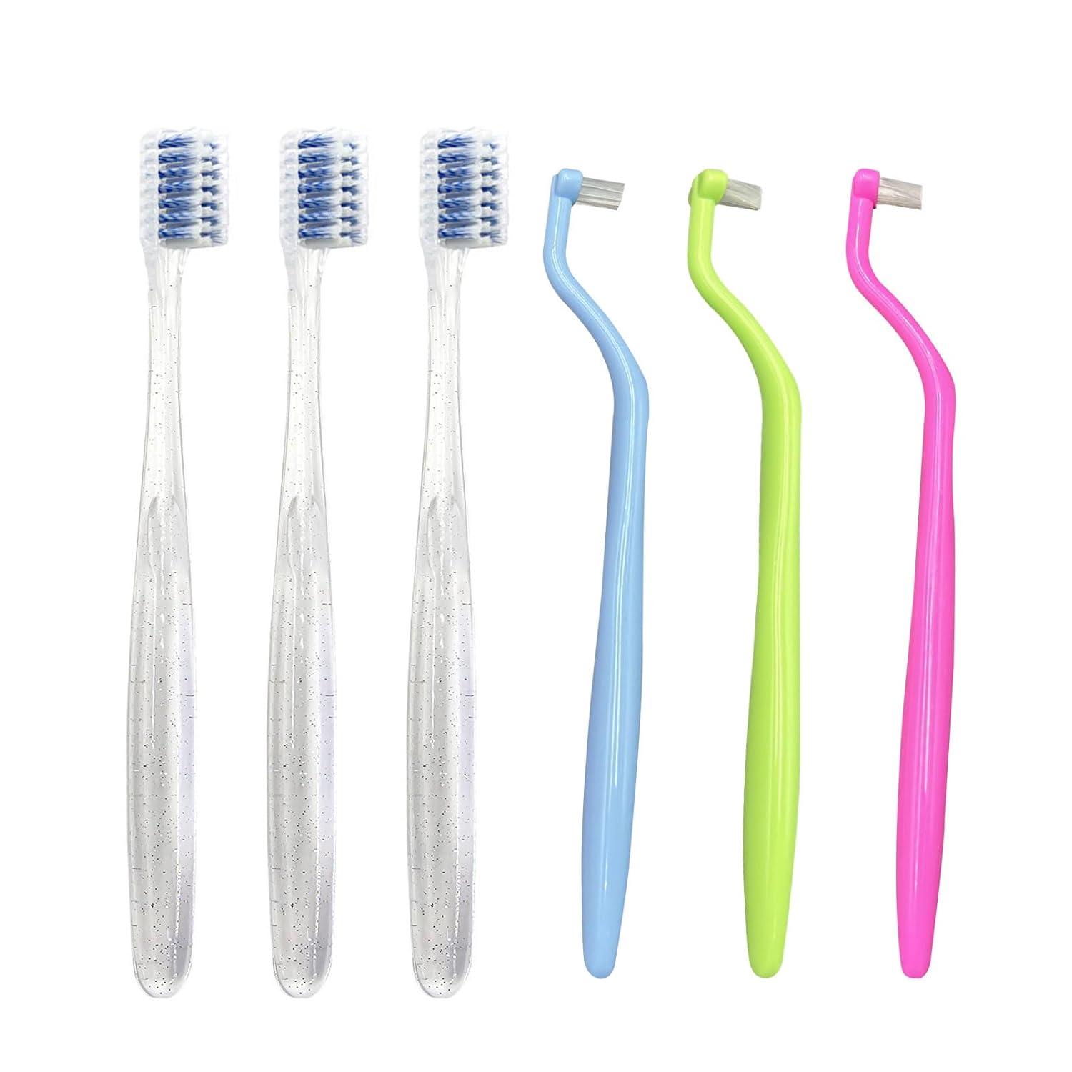Orthodontic Toothbrush U-Shaped Soft Bristles Brush Small Tufted Toothbrush Interspace Brush for Dental Implants Braces Teeth Detail Cleaning