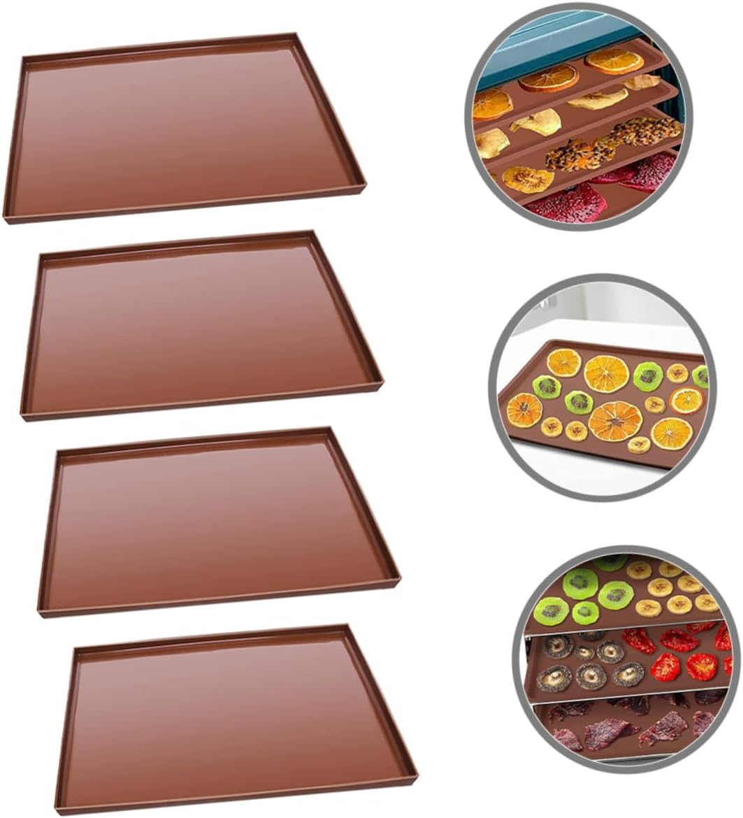 4pcs Food Dehydrator Silicone Mats Nonstick Safe for Oven Dryer for Home Use