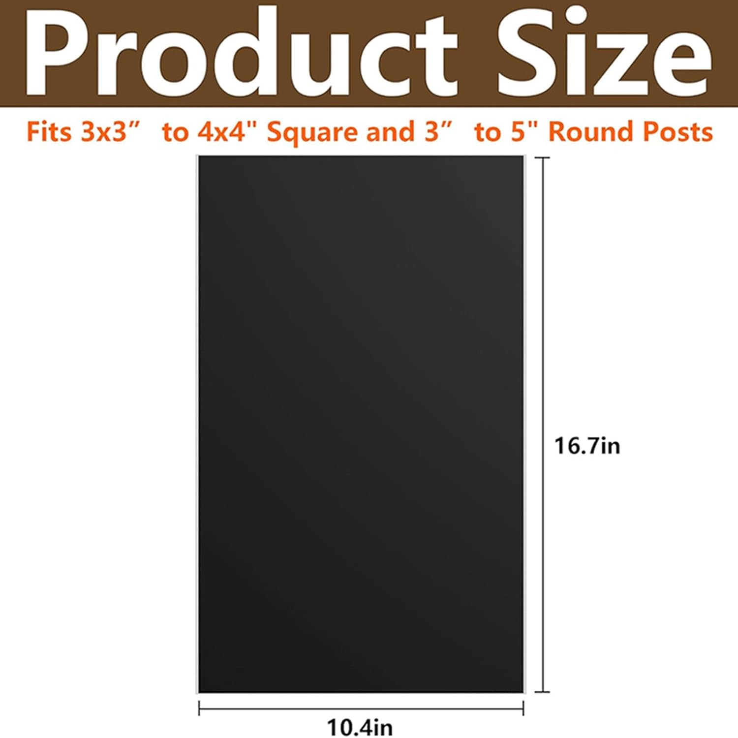 Deck Column Cover - Porch Pillar Sleeve | 8X Wood Protector, Vinyl Column Sleeves, Decorative Column Wraps, Self-Adhesive Protection Cover, Outdoor Protective Equipment for Garden, Patio, Lawn