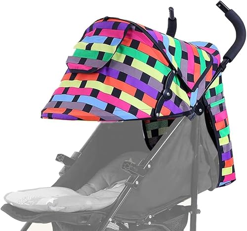 Miniatura 2 de Toldo de verano para cochecitos de bebé, parasol UPF50+ para cochecito de bebé, protección UV, visera solar para niños pequeños, persianas opacas