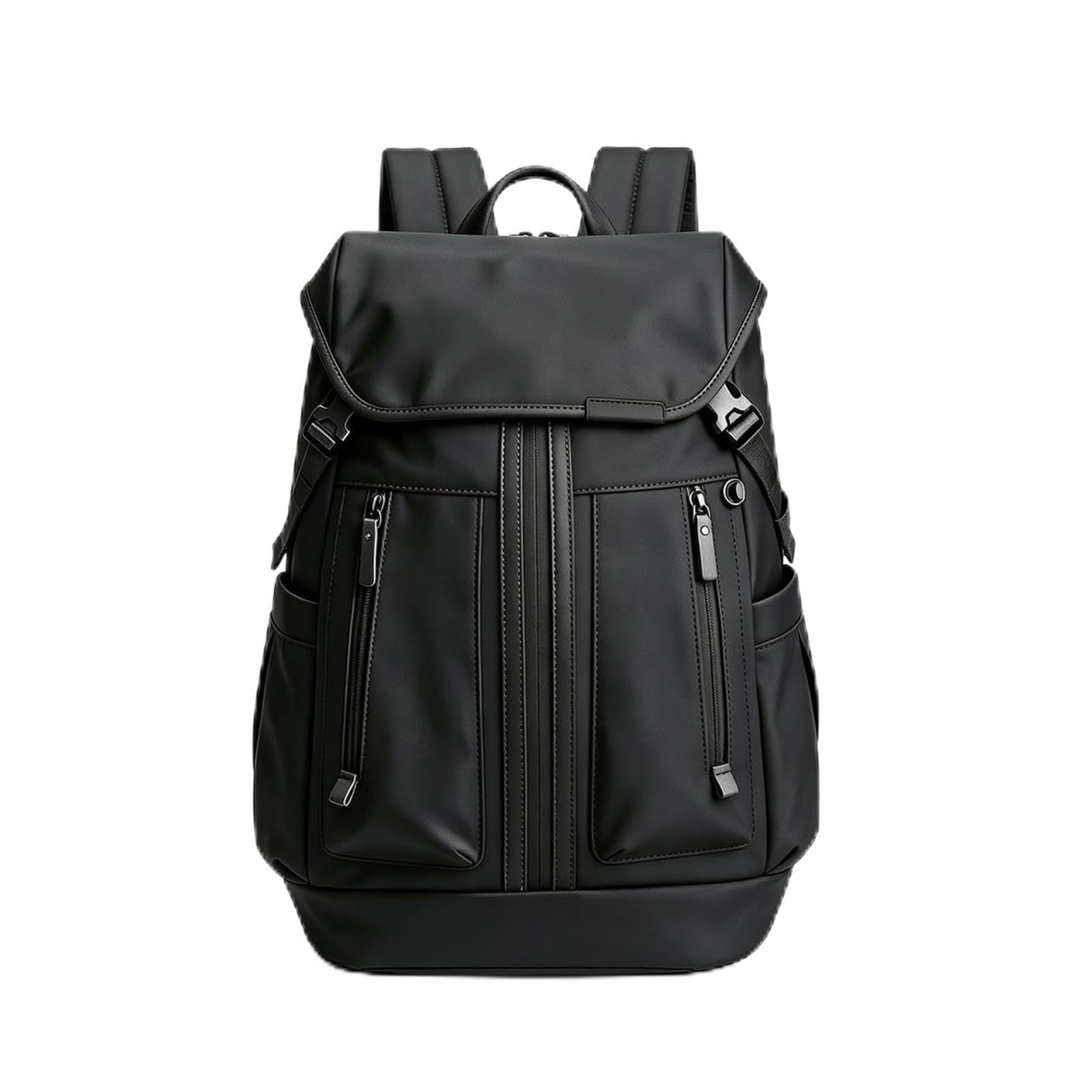 Mochila con Solapa Acolchada Mochila con Bolsillos Larales Gran Capacidad para Profesionales, Array, Negro, 16 Pulgadas