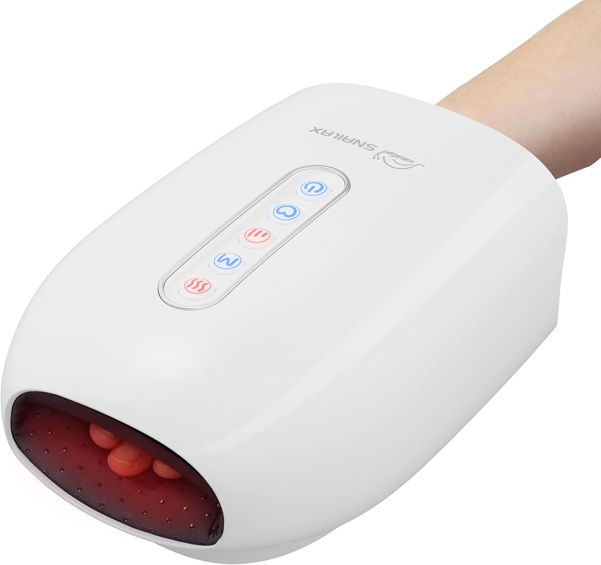 Snailax Hand Massager with Heat and Compression, Hand Massager for Arthritis and Carpal Tunnel Relief, Rechargeable Finger Wrist Massager for Pain Relief, Gifts for Women Men
