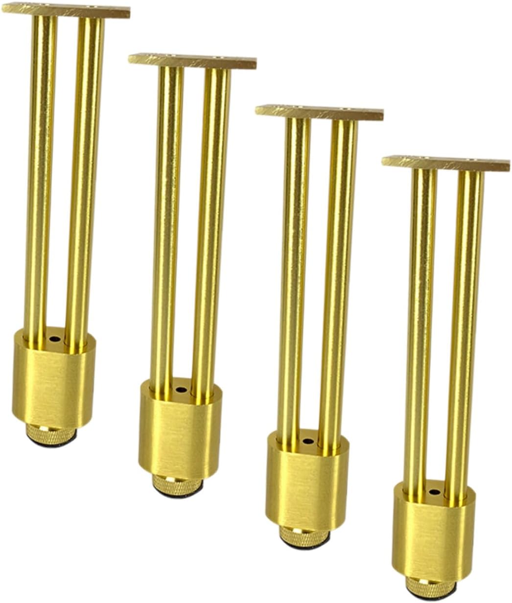 4pcs Adjustable Metal Cabinet Legs Furniture Leveler Feet Heavy Duty Aluminum Alloy Support for Bathroom and Tv Cabinets 10cm Satin Gold