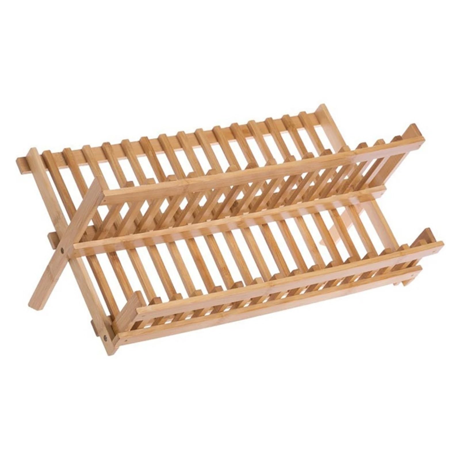 Soporte para utensilios de madera y escurridor plegable