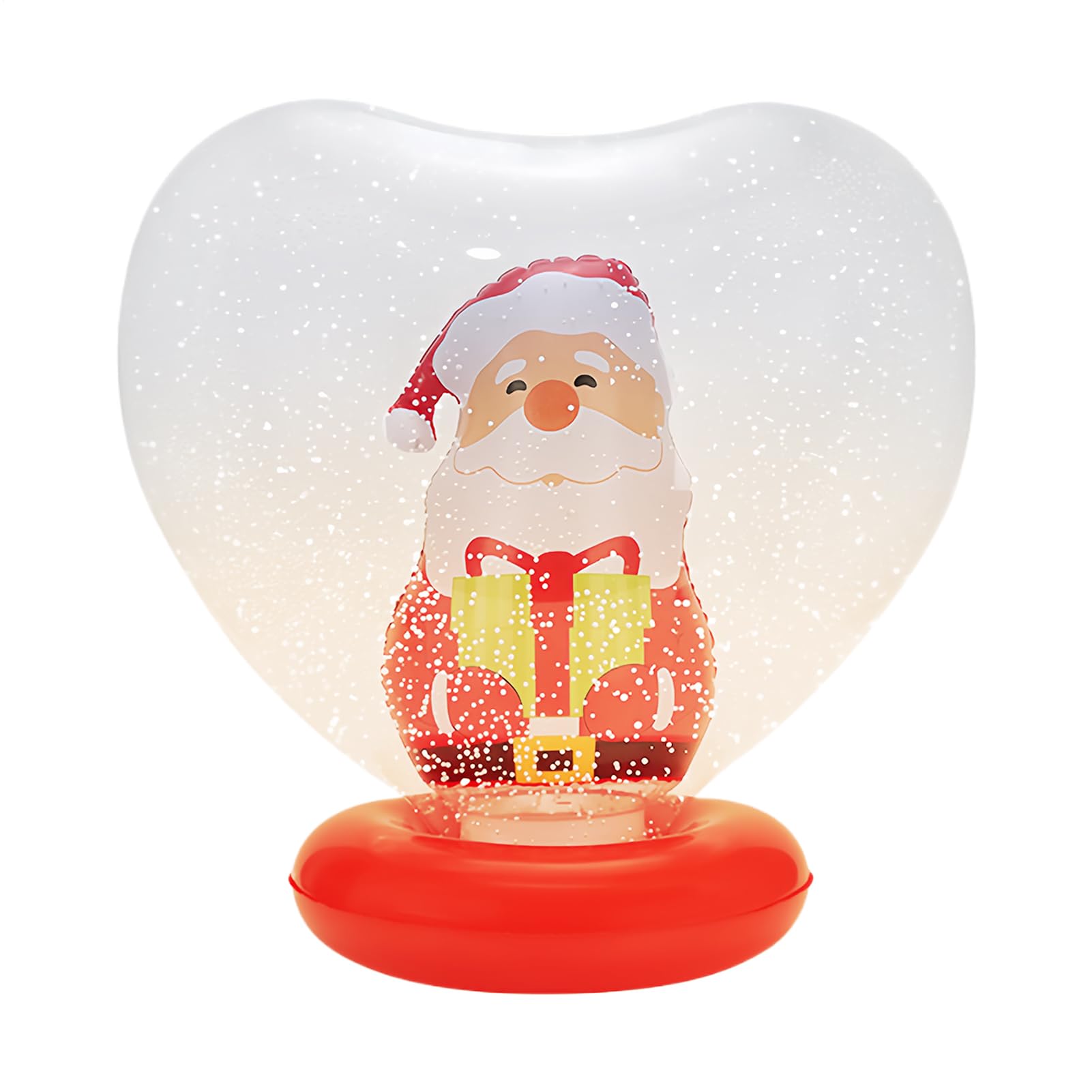 Boule Gonflable de Noël Cœur Lumineux avec Télécommande pour Jardin