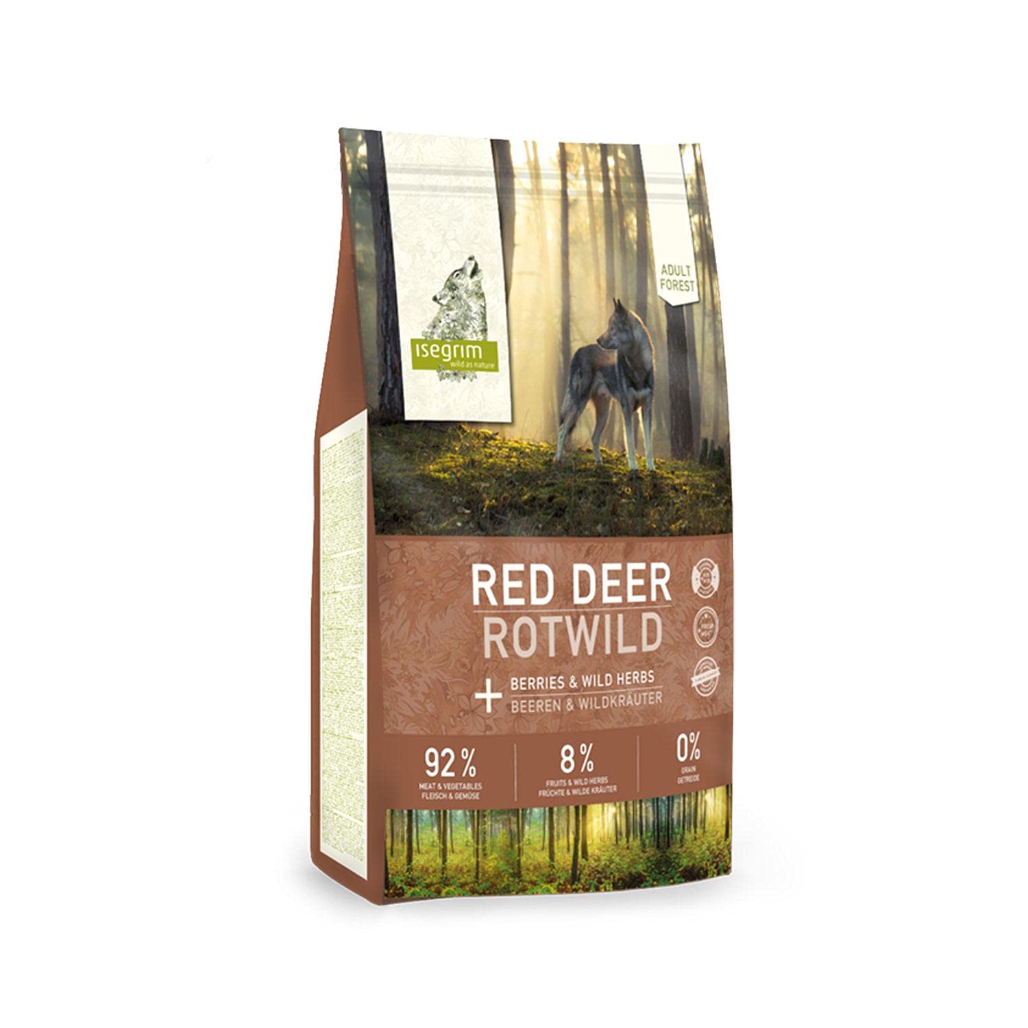 ISEGRIM Hundesack fr Erwachsene, Rothirsch + Beeren und Wildkruter, 12  kg, Hund : Amazon.de: Haustier