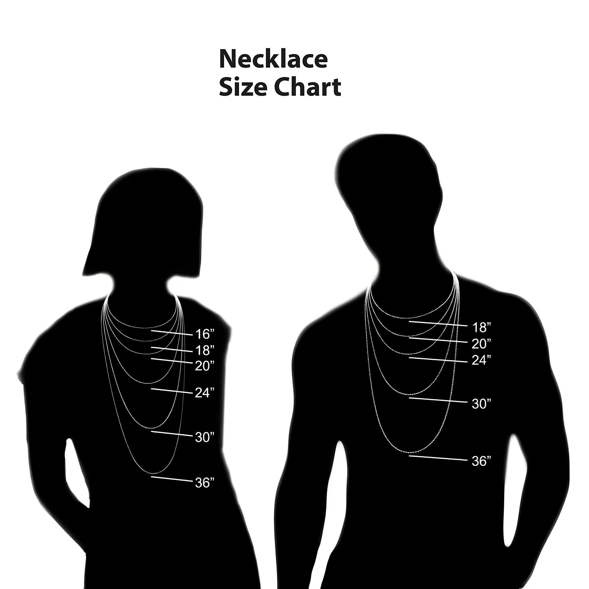 Designer Inspirations Boutique Collana in argento Sterling 925 da 1,5/2/2,4/3,5 mm, unisex, da donna, uomo, 16 18 20 22 24 26 28 30 81,3 cm, 20 inch, Metallo