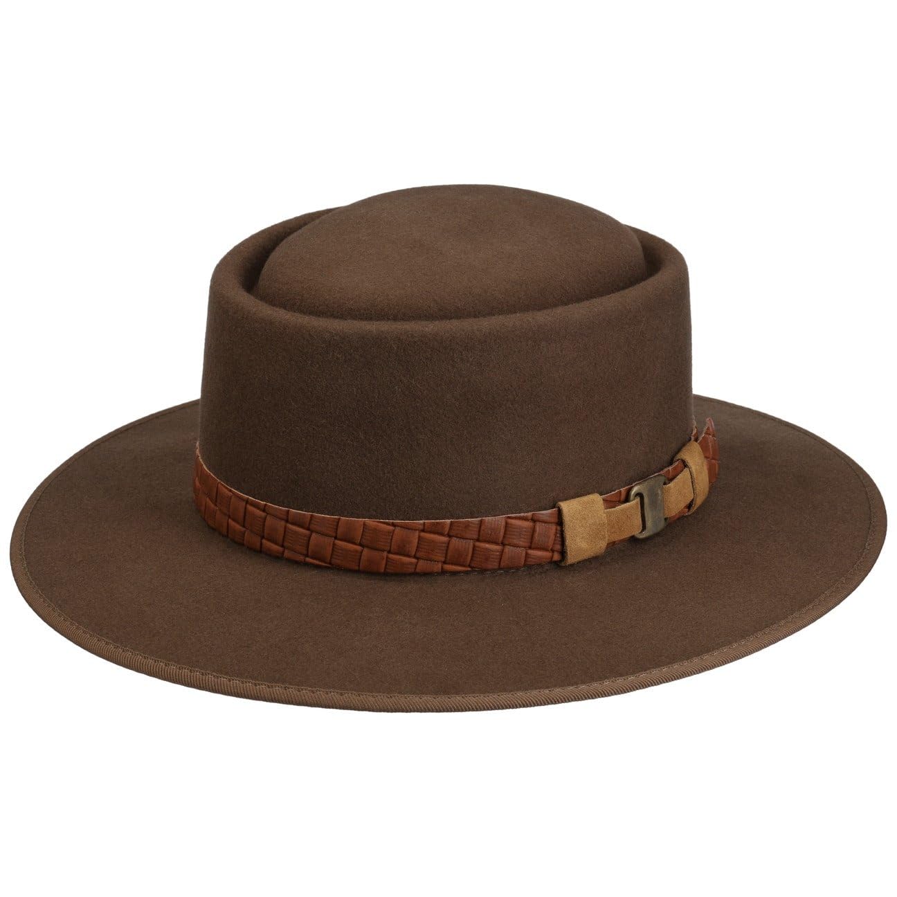 Lierys Round Crown Traveller Hat Felt Made in Italy Men Autumn Winter Brown