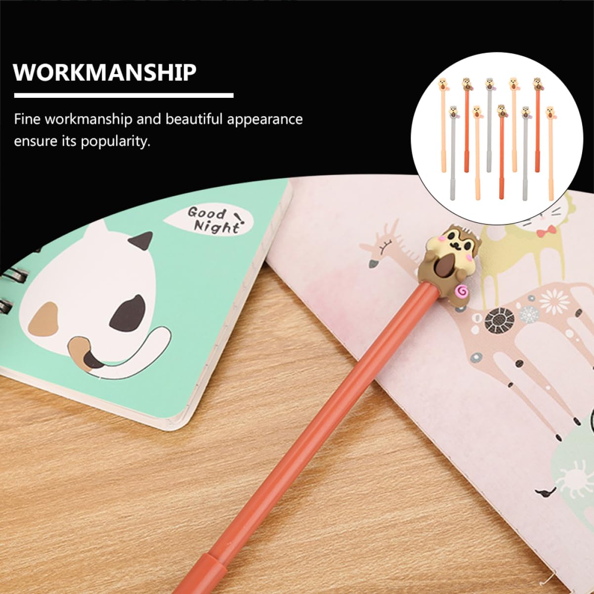 MAGICLULU 30pezzi Pz Penne Gel Adorabili Forma Di Scoiattolo Per Studenti Di Cancelleria Creativa Stili multipli