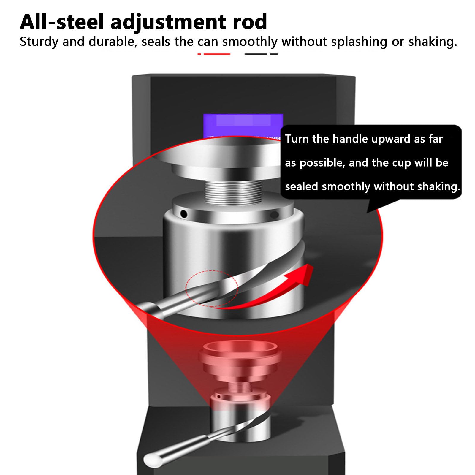 Selladora eléctrica semiautomática de sobremesa para latas de Aluminio, máquina de Sellado Comercial para Botellas de té con Leche y Otras Bebidas.