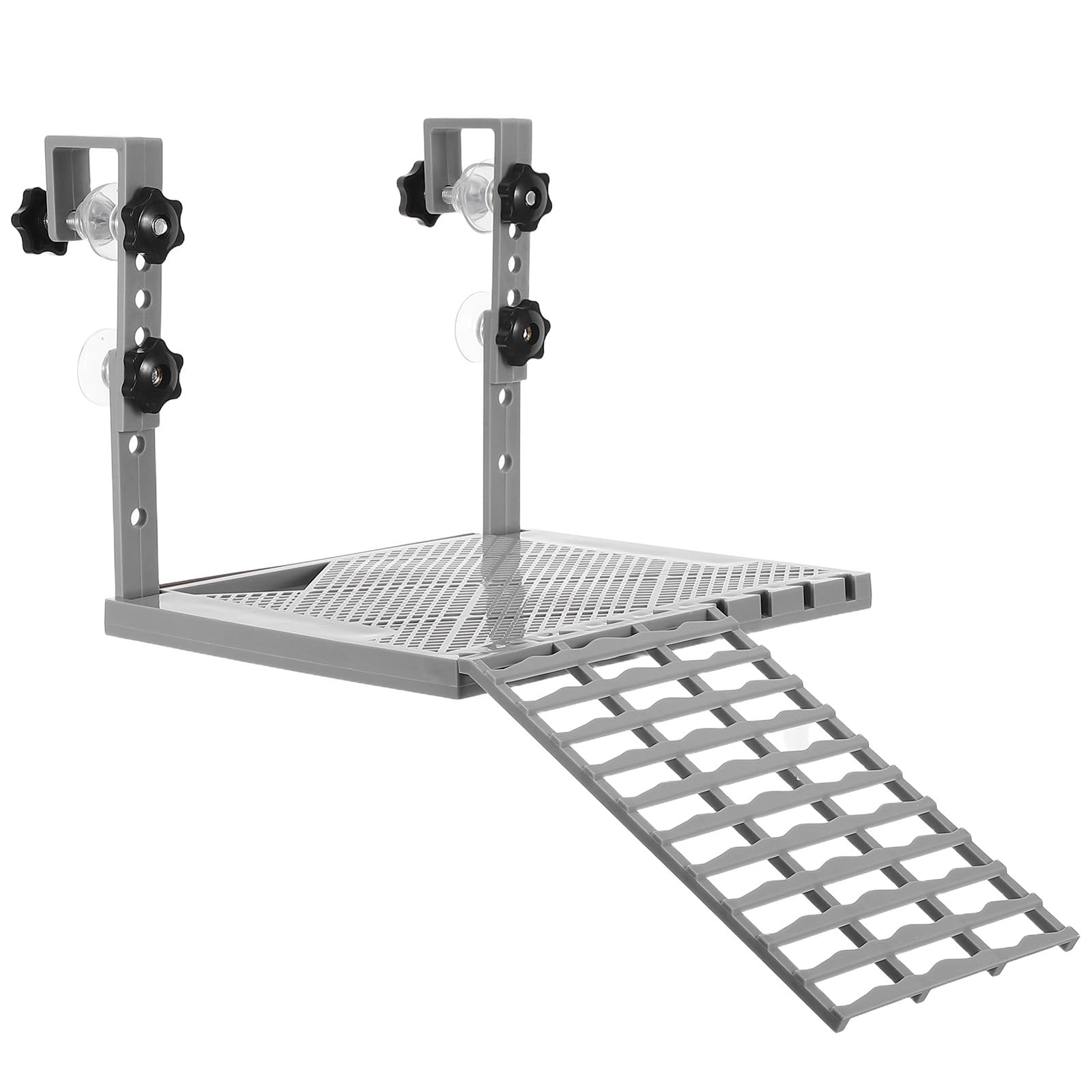 Kisangel Plataforma Flotante para Que Las Tortugas tomen el Sol con rampa para acuarios, Plataforma de plástico para Reptiles con Ganchos para Accesorios de terrarios de Tortugas