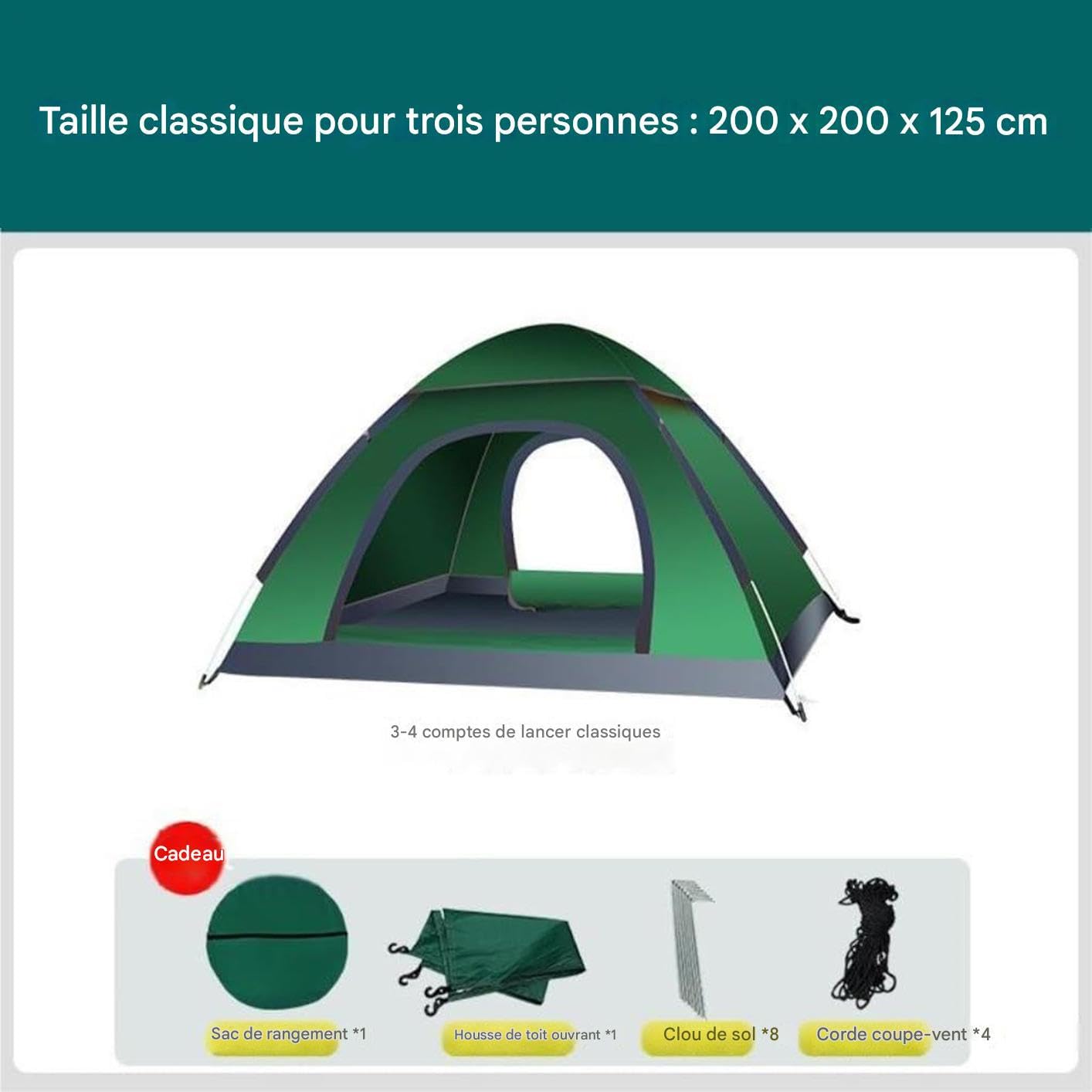 Tenda da Campeggio Solare Pieghevole per la Spiaggia | Tenda Da Spiaggia Per Sport Outdoor E Attività All'Aria Aperta, Backpacking, Viaggi, Escursionismo, Pesca E Picnic Per 2-3