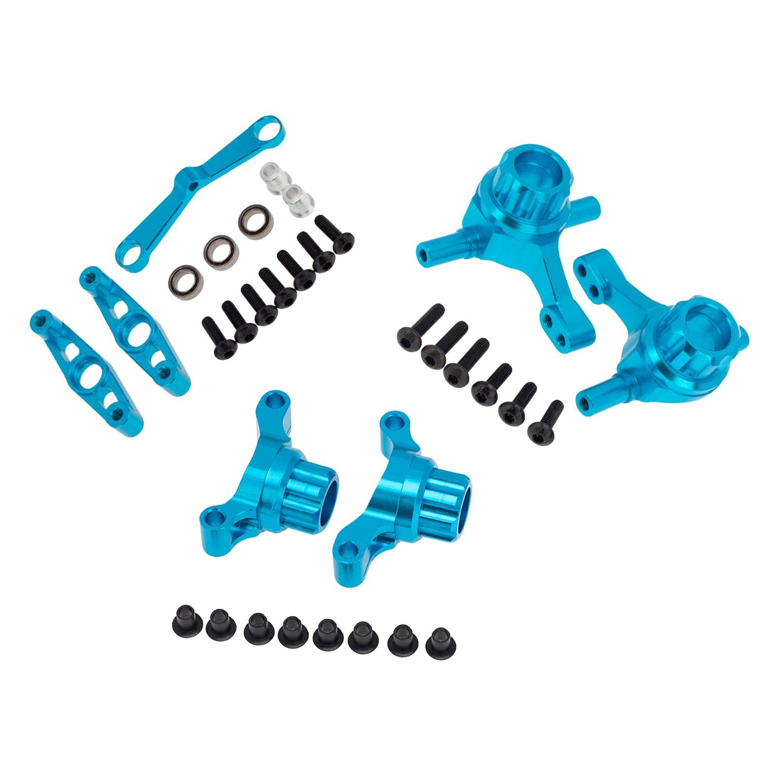 10 Stück RC Auto Teile Aluminiumlegierung Hinterer Schwenkarm Achsschenkelträger Ersatzteile Motorhalterung Benutzerfreundlich für Modellauto Upgrade, Lenkungssatz