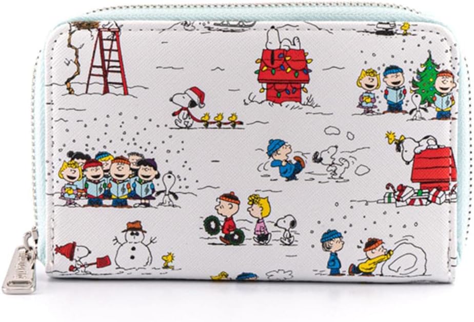 Loungefly Peanuts Happy Holidays All Over Print Zip around Wallet - Image 3