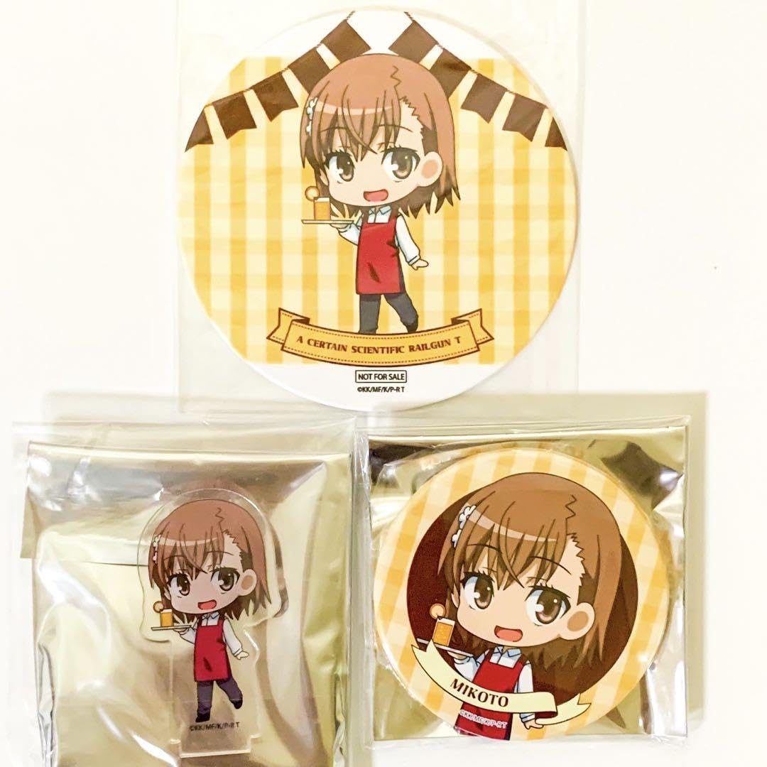 【とある魔術の禁書目録】タワレコ カフェ 25周年 電撃文庫 御坂美琴 缶バッジ 電撃文庫25周年アクリルフィギュア『とある魔術の禁書目録』御坂