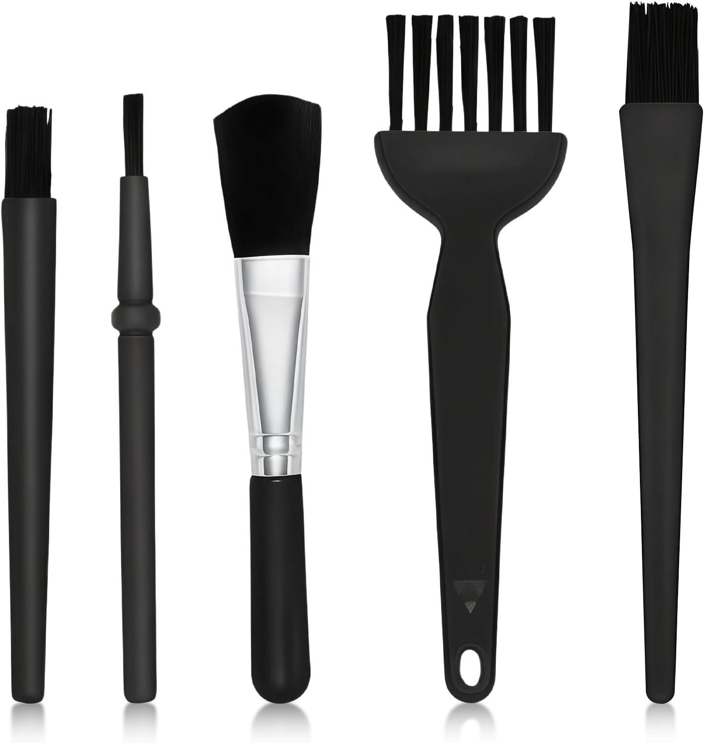 5-in-1 Computer Cleaning Brush, 4 x Anti-Static Cleaning Brush and 1 x Dusting Brush, Mini Anti-Static Brush for Motherboard Camera, Computers, Keyboards
