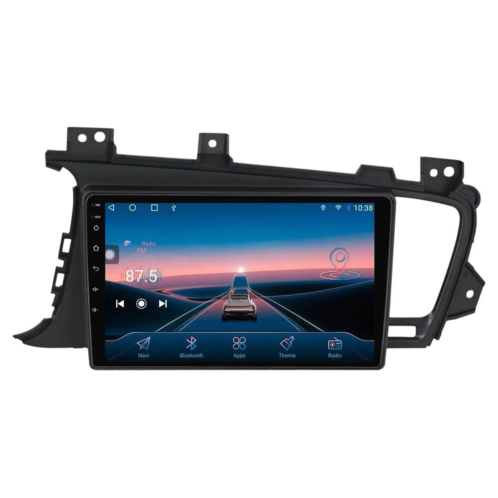 Estéreo de coche Android 12 para KIA Optima 2011-2014, pantalla táctil de 9 pulgadas, CarPlay y Android Auto, RDS HiFi DAB DSP, FM/AM, navegación GPS, Bluetooth 5.0, cámara de respaldo, control del