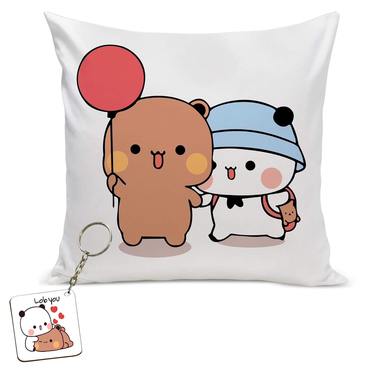 CRAFT MANIACS Bubu Dudu 16 * 16 Pillow with Fillers Inside & Free Wooden Keychain Best Friendship/Rakshabandhan Day Gift for Your Special Friend/Sibling (Type 4) (B0DC1YT77B) Amazon Price History, Amazon Price Tracker