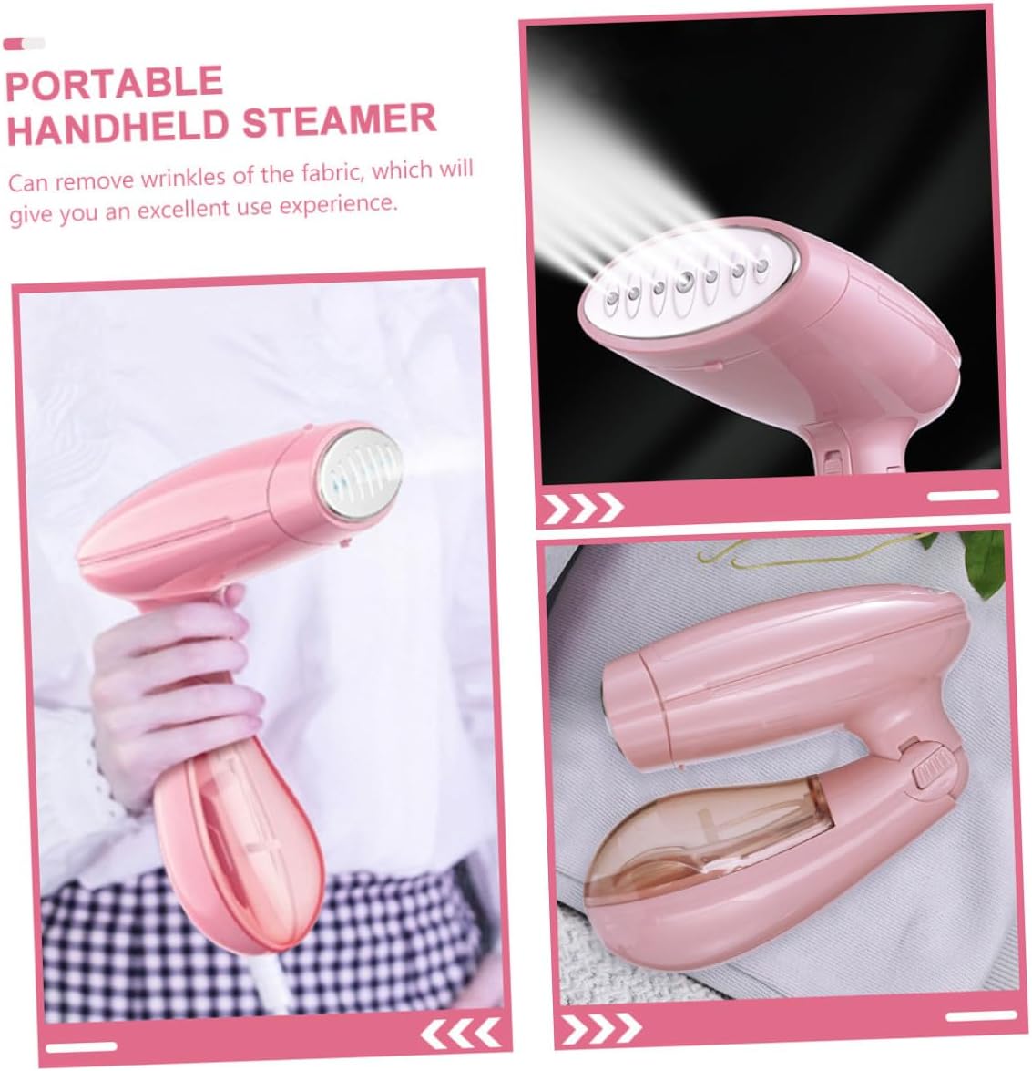 TIDTALEO Portable Handheld Garment Steamer and Iron Wrinkle Remover for Clothes Curtains and Fabrics Fast Heat-up Abs Travel Steamer with US Plug for Home Hotel Dormitory Use