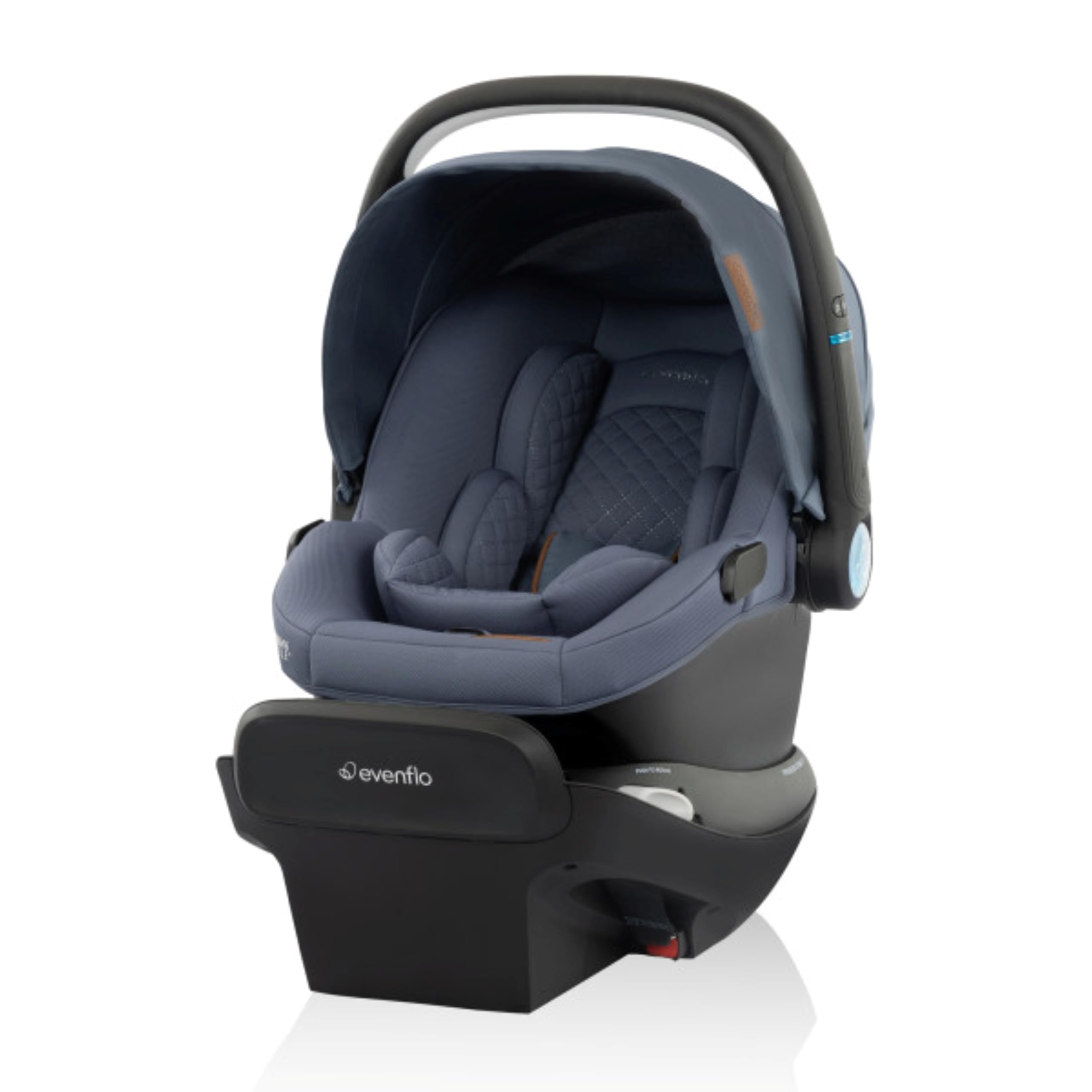 Evenflo Revolve180 LiteMax NXT Rotating Rear-Facing Lightweight Preemie and Infant Car Seat 3-30lbs. with SensorySoothe. Easy Install with Base (Flint
