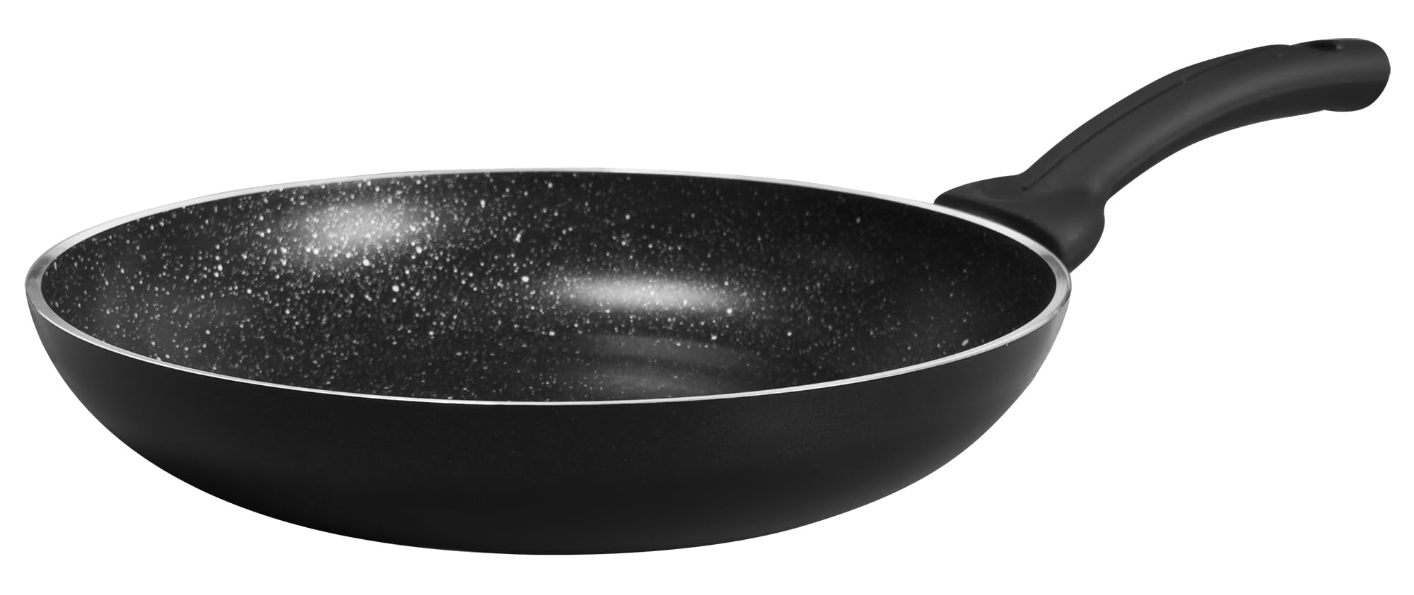 Pensofal, Padella alta, Serie BioStone®, Alluminio con rivestimento antiaderente, Diametro 28 cm, Manico in bakelite, Adatta All'Induzione, Effetto Pietra, Nero