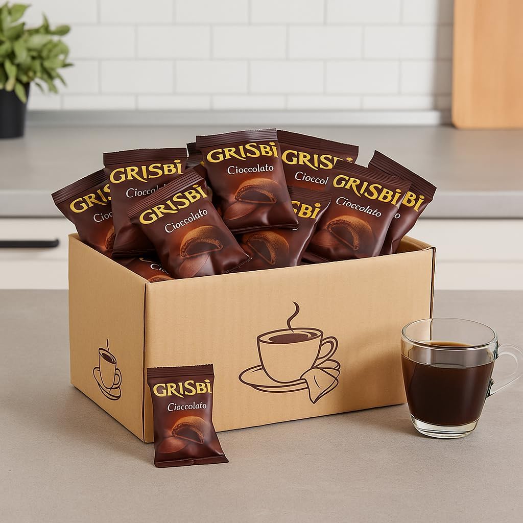 Biscotti Frollini Ripieni al Cioccolato – 1kg con 200 Monoporzioni da 5g – Ideali per B&B, Hotel, Uffici e Colazioni – Confezione da Scorta per Servizio Cortesia o Buffet
