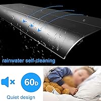 Vista 5 de Toldo invisible para puerta delantera, toldo para exteriores, toldo transparente para jardín, patio, toldo de entrada, cubierta de policarbonato