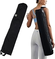 Ogetok Waterproof Yoga Mat Bag with Adjustable Strap - Full Zip Carrier Fits Most Mats for Gym, Travel, Beach (Black)